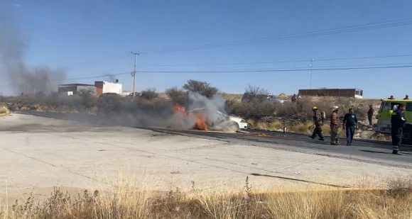 Bloqueos e incendios de vehículos en Zacatecas