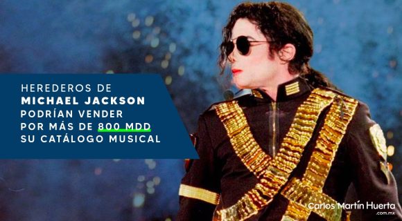 Venderán catálogo musical de Michael Jackson por más de 800 mdd