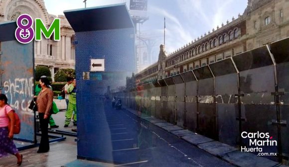 Blindan Palacio Nacional ante marcha 8M