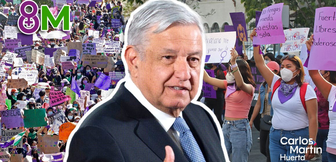 AMLO pide que marchas por 8M sean pacíficas