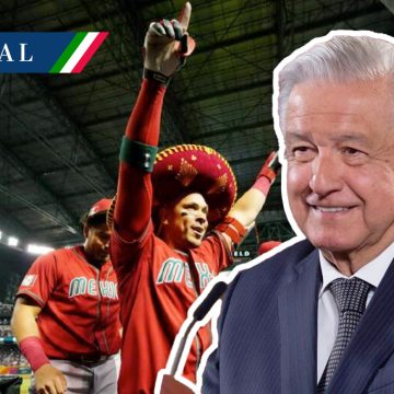 AMLO festeja triunfo de México en el Clásico Mundial de Béisbol