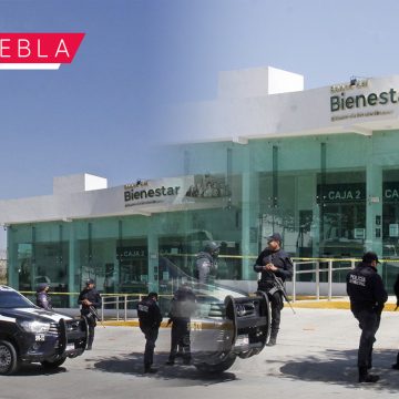 Banco del Bienestar en Huejotzingo amanece con un boquete en zona de bóveda