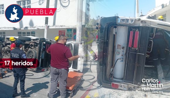 Portada Combi se voltea en la colonia Moctezuma; hay 17 heridos CMH Combi se voltea en la colonia Moctezuma; hay 17 heridos