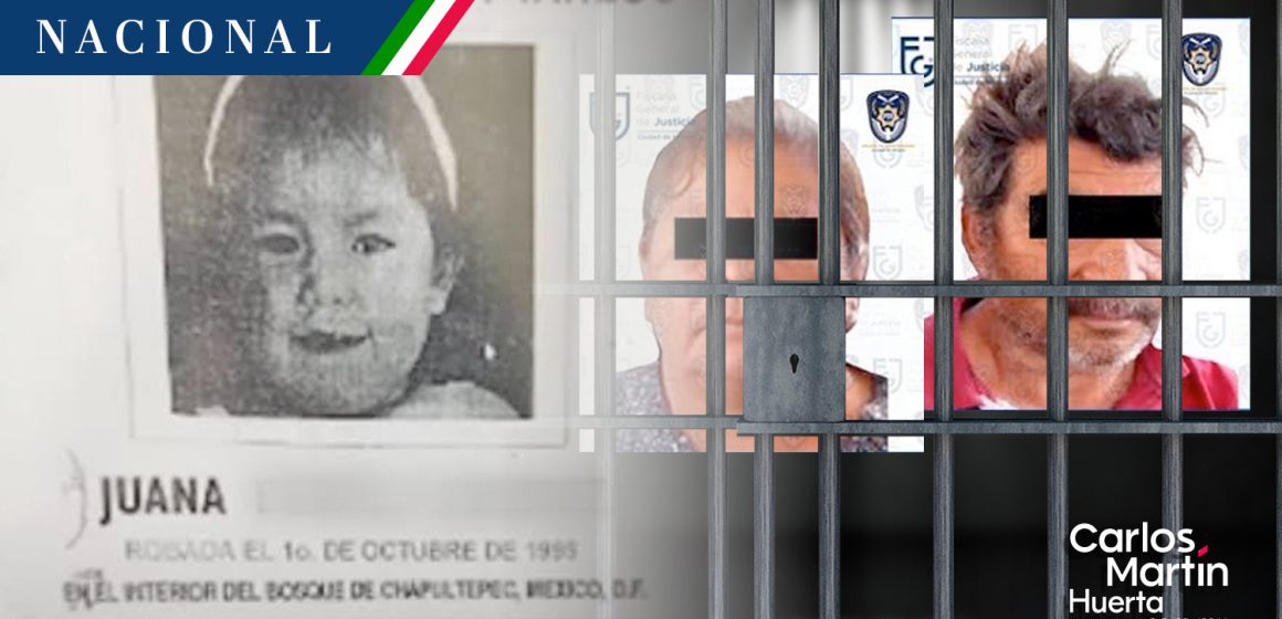 Detienen a pareja que se robó a una niña hace 27 años en Chapultepec