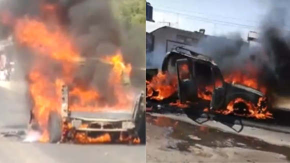 Explota vehículo que transportaba cohetones; hay al menos cuatro lesionados