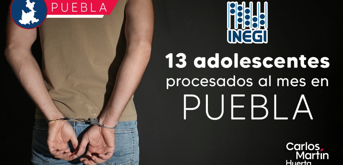 En Puebla, 154 adolescentes son procesados por cometer un delito en 2022