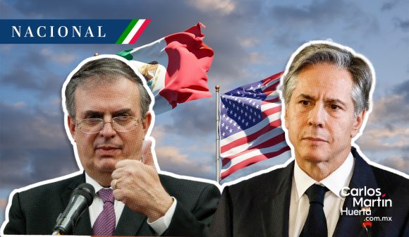 Marcelo Ebrard - Antony Blinken Ebrard y Blinken sostienen conversación sobre combate al fentanilo y armas