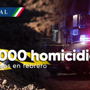 México registra casi 2 mil homicidios dolosos en Febrero