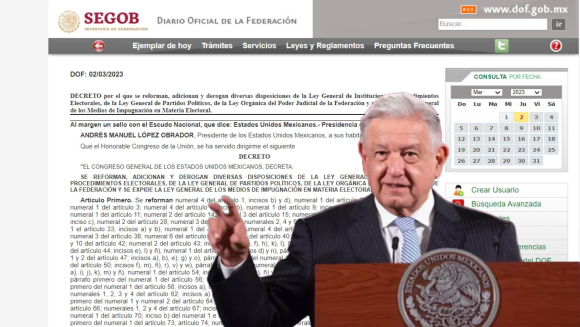 AMLO publica “Plan B” en el Diario Oficial de la Federación