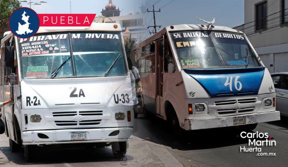 Se registran dos asaltos al transporte público en Puebla; asaltantes huyeron