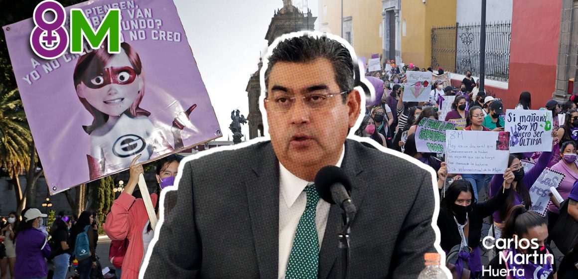 Gobierno de Puebla respetuoso de trabajadoras que asistan a la marcha 8M