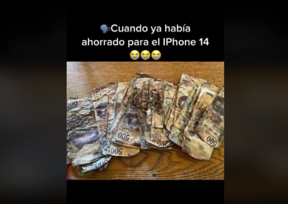 Ahorra para comprarle un celular a su novia y dinero se le pudrió