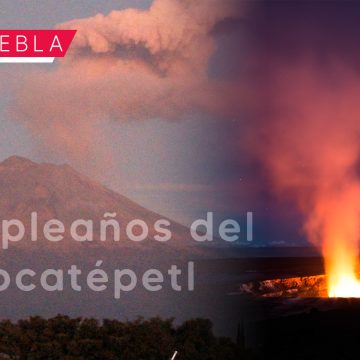 Volcán Popocatépetl celebra cumpleaños con constante actividad