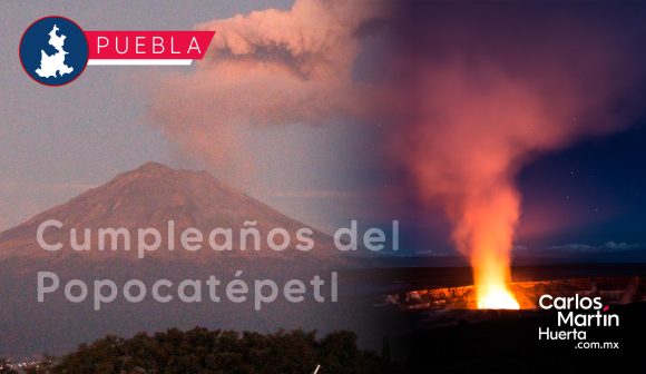 Volcán Popocatépetl Volcán Popocatépetl celebra cumpleaños con constante actividad