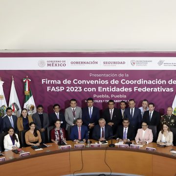 En Puebla gobernadores firman convenio FASP