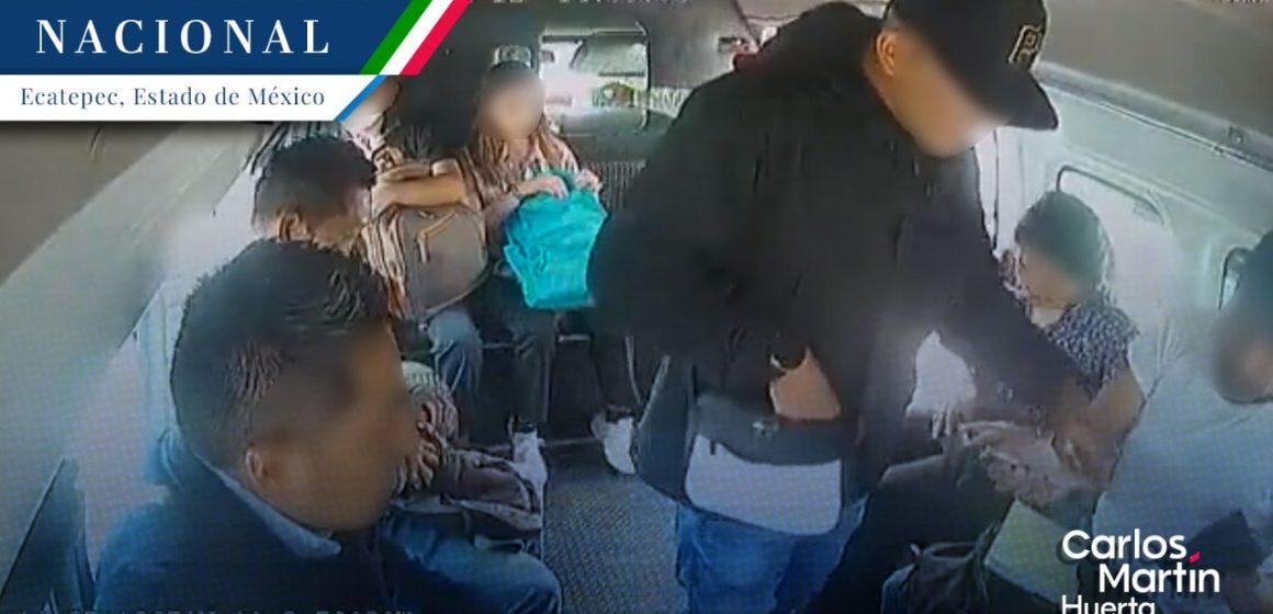“No me gustan las monedas”; captan asalto en combi de Ecatepec