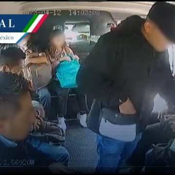 “No me gustan las monedas”; captan asalto en combi de Ecatepec