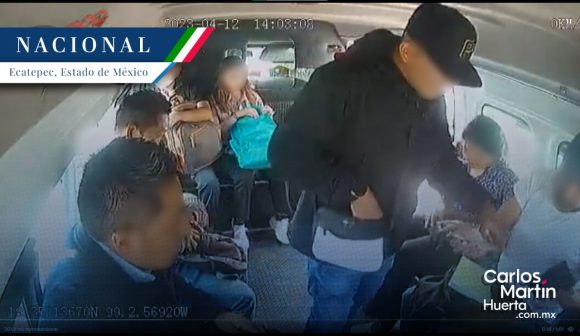 “No me gustan las monedas”; captan asalto en combi de Ecatepec