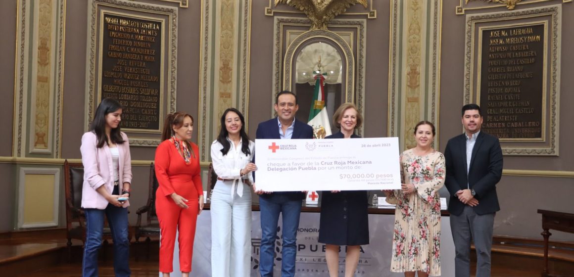 Congreso de Puebla de suma a la colecta nacional 2023 de Cruz Roja Mexicana
