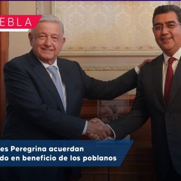 AMLO y Céspedes Peregrina acuerdan seguir trabajando en beneficio de los poblanos