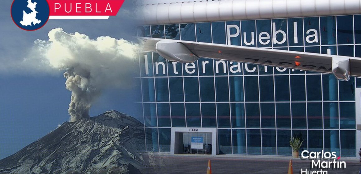 Aeropuerto de Puebla reactiva operaciones tras cierre por caída de ceniza