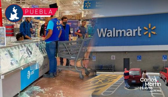 A punta de pistola roban celulares en Walmart Zaragoza