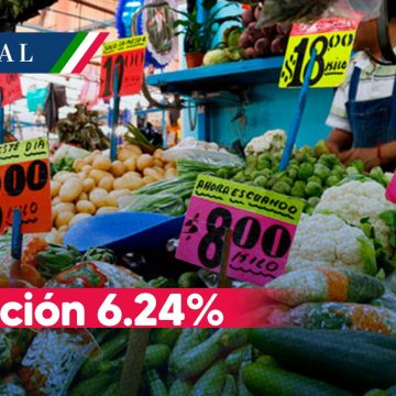 Inflación se ubicó en 6.24% durante la primera quincena de abril en México