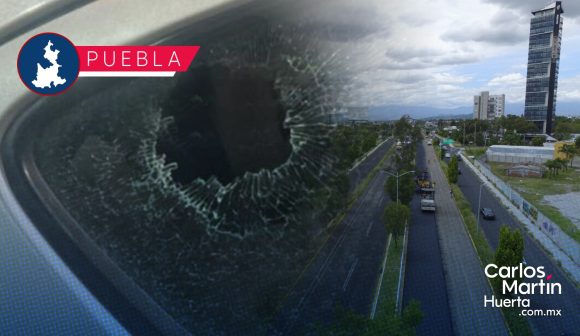 Lanzan piedras a vehículos en la Recta a Cholula; rompieron un vidrio