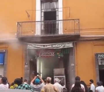 Se incendia taquería “Las Ranas” en el Centro Histórico