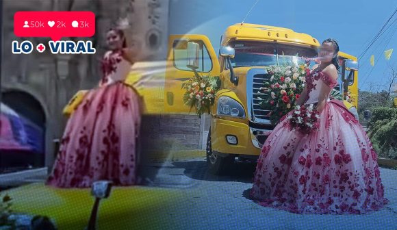 (VIDEO) Quinceañera llega a misa y fiesta en tráiler de su papá