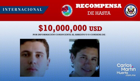 Gobierno de EU ofrece millonaria recompensa por información de “Los Chapitos”