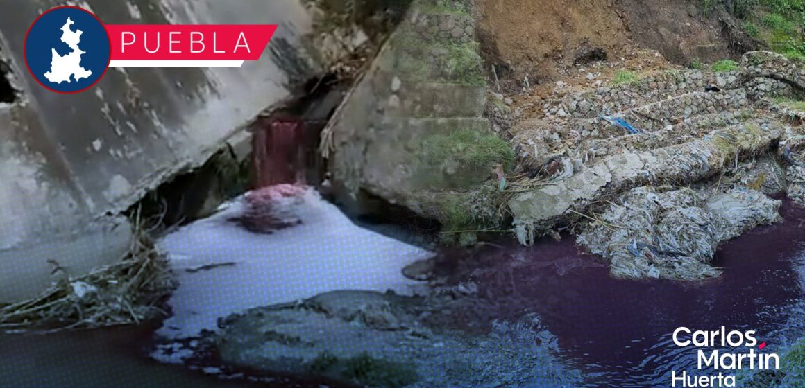 Río Alseseca se tiñe de rojo por descargas ilegales; autoridades investigan