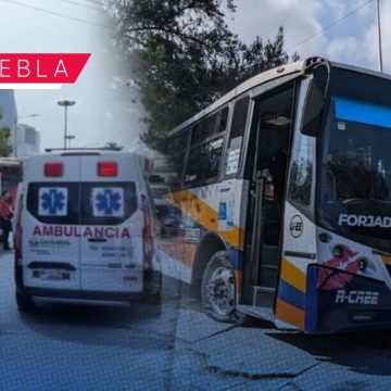 Ruta Cree Madero choca tras ir a exceso de velocidad y quedarse sin frenos en el Bulevar Niño Poblano