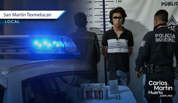 Tras persecución, detienen a dos hombres con equipo de uso exclusivo del ejército en Texmelucan