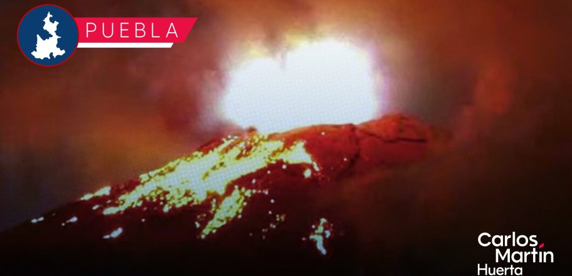 Volcán Popocatépetl registró explosiones; ceniza cae en Puebla