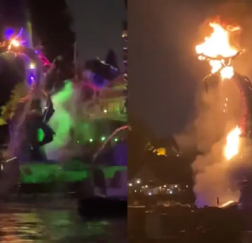 Se incendia dragón, atracción en Disneyland California