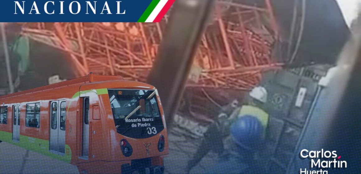 Se desploma andamio en obras de Línea 12 del Metro de CDMX