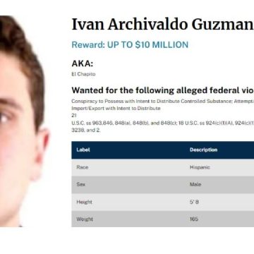 DEA identifica a Iván Archivaldo como líder de “Los Chapitos”; está entre los 10 más buscados