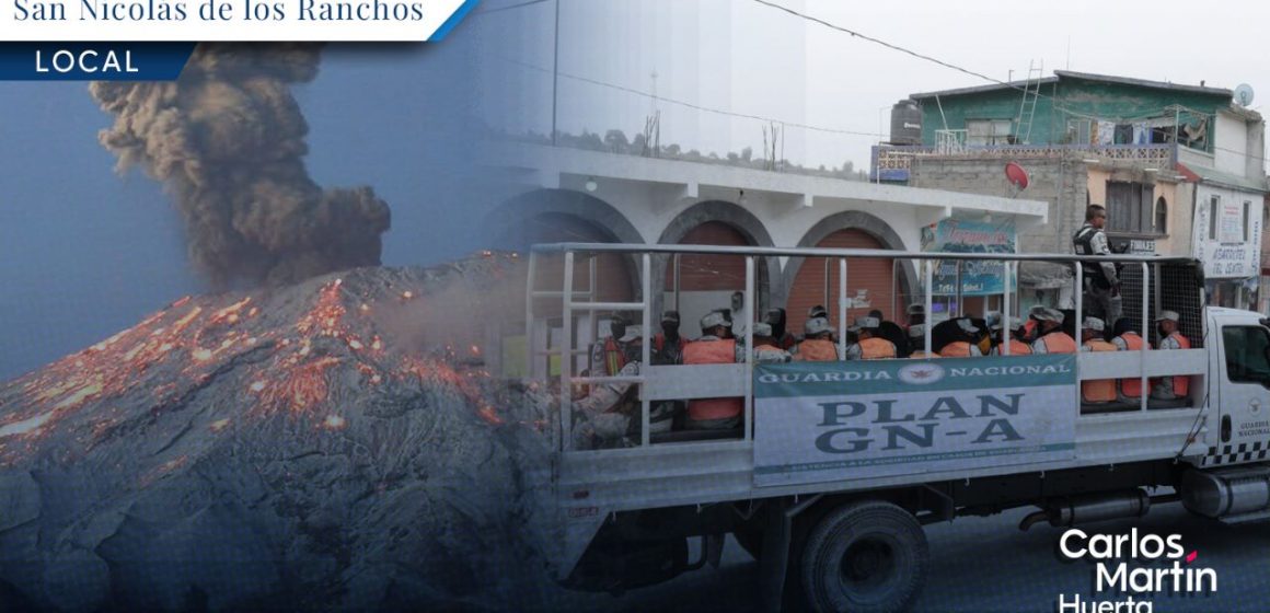 Realizan recorrido por ruta de evacuación del volcán Popocatépetl en Santiago Xalinzintla
