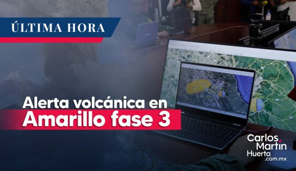Cambia a Amarillo Fase 3 semáforo de Alerta Volcánica del Popocatépetl