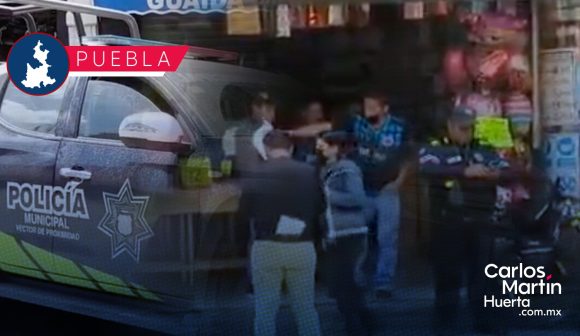 Asaltan negocio en Centro Histórico de Puebla; hay una persona herida