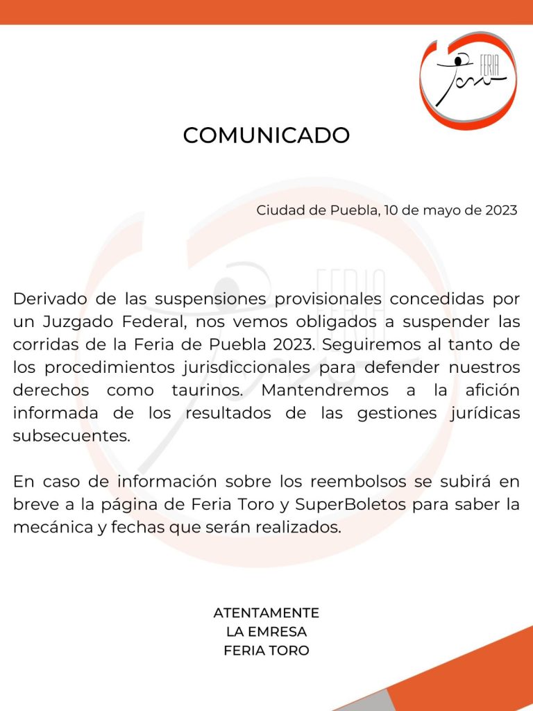 Comunicado Feria Toro 1