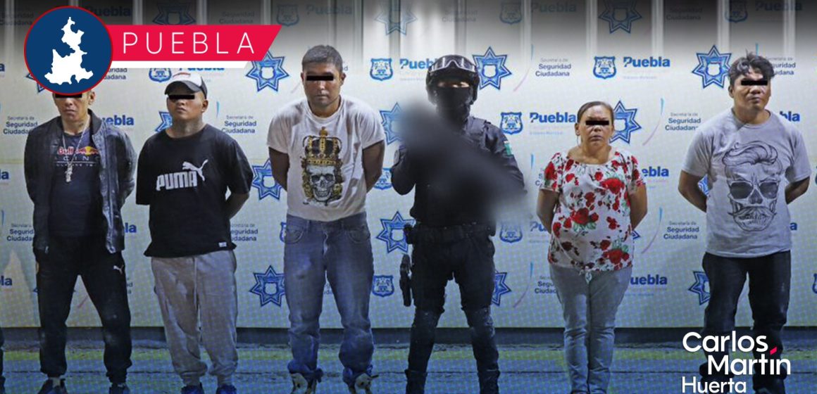 Detienen a operadores de banda dedicada al narcomenudeo y robo en Puebla