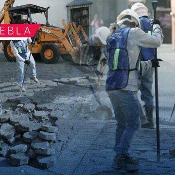 Inician obras de rehabilitación en calles del Centro Histórico de Puebla