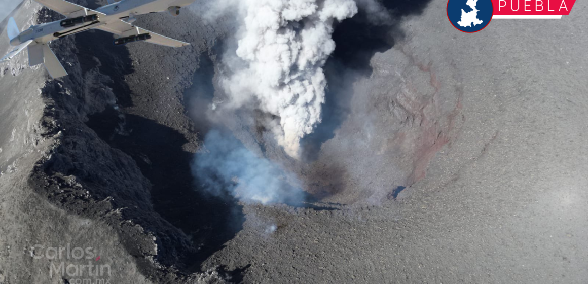 Impresionante: Dron de la Marina sobrevuela volcán Popocatépetl