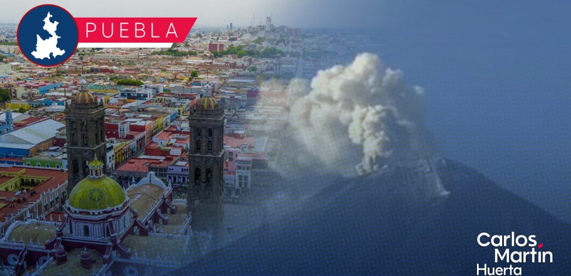 Puebla capital con baja probabilidad de caída de ceniza volcánica