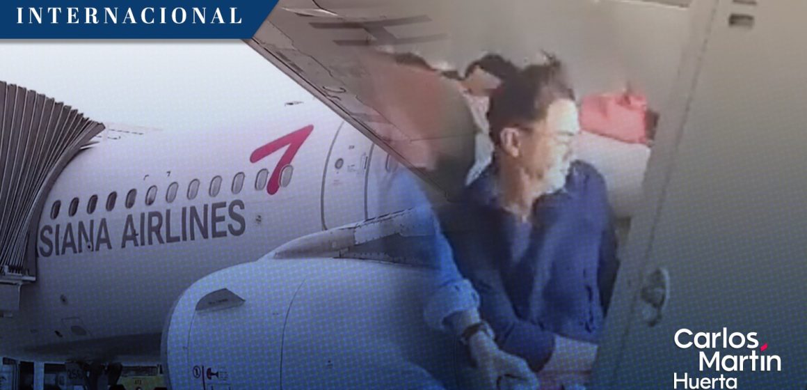 (VIDEO) Pasajero abre puerta de avión en pleno vuelo en Corea del Sur