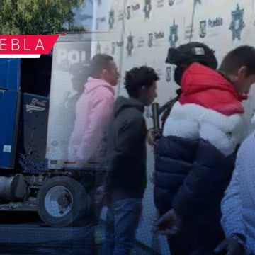 SSC detiene a sujetos dedicados al robo a transporte de carga en Puebla