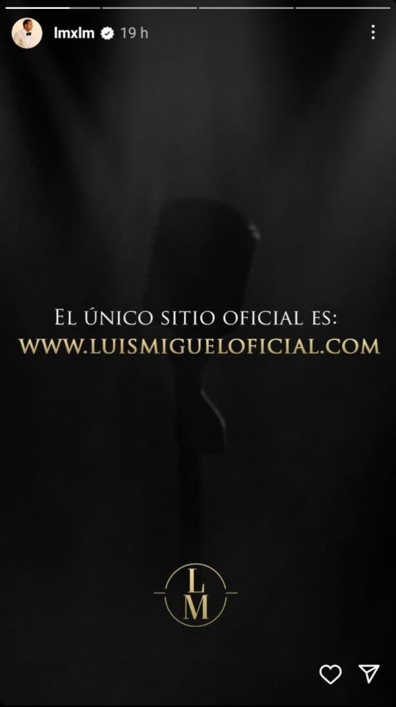 Sitio oficial Luis Miguel