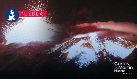 Volcán Popocatépetl (VIDEOS) Volcán Popocatépetl registró explosiones con material incandescente